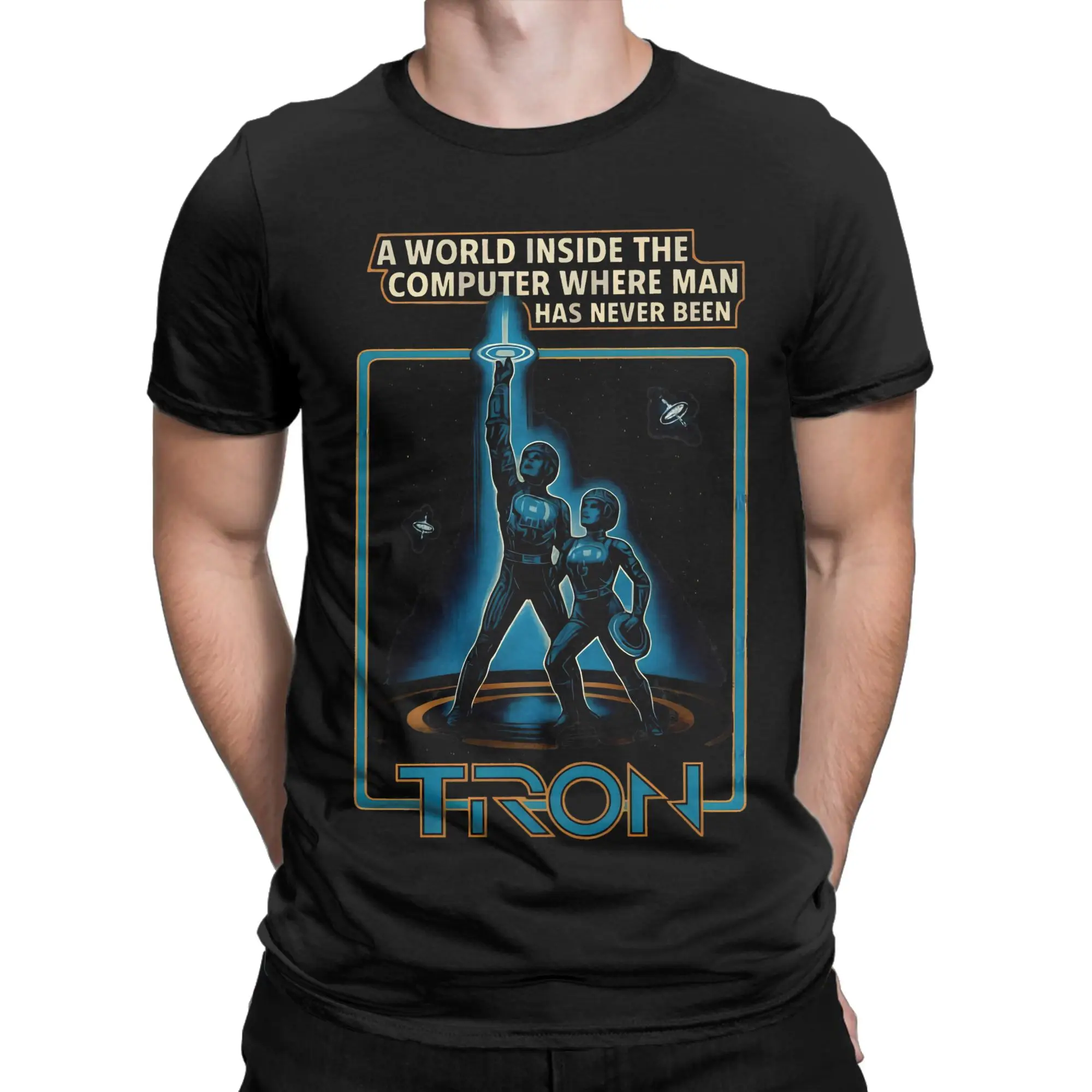 Men Women Graphic Tron: Ares world inside the computer T Shirt Tee 100% Cotton  T-shirts Clothes