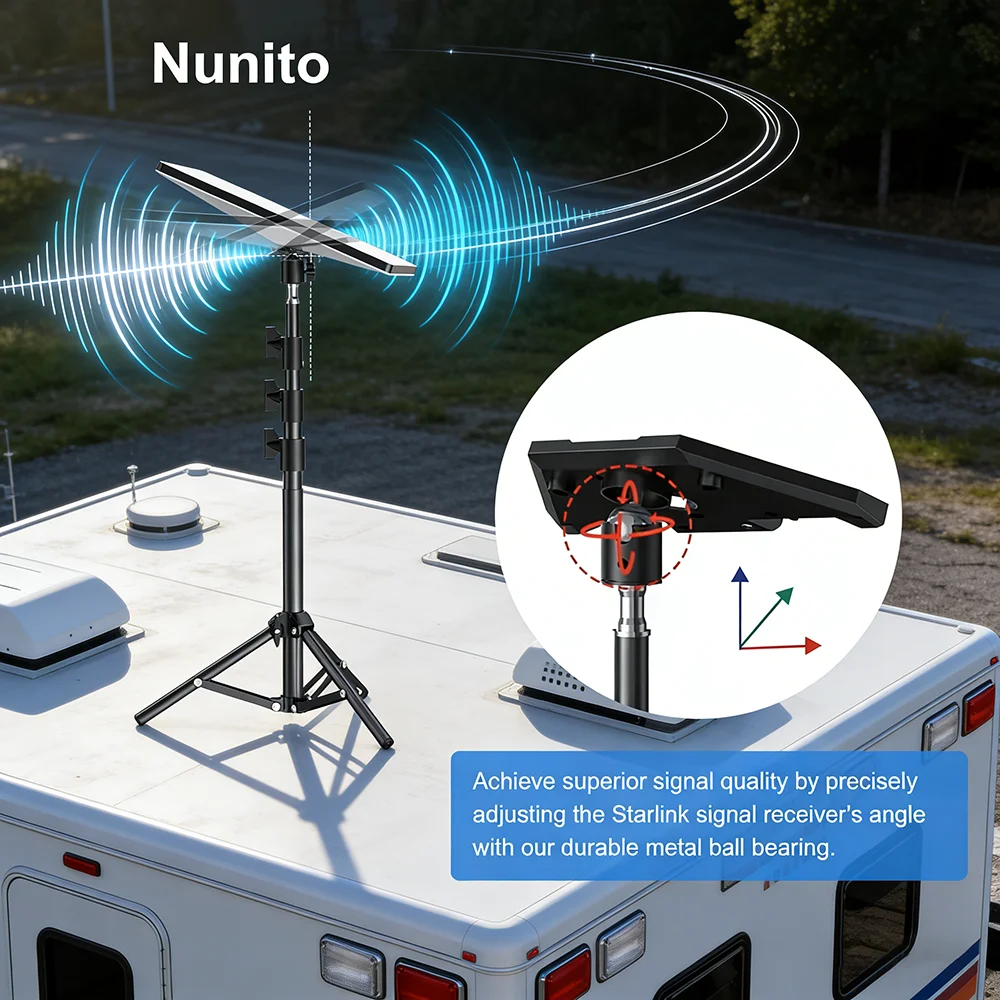 

Мини-крепление для штатива Starlink Mini (V4), тарелка с регулируемой высотой и наклоном для Better Singal, интернет-комплект Starlink, монтаж спутникового столба