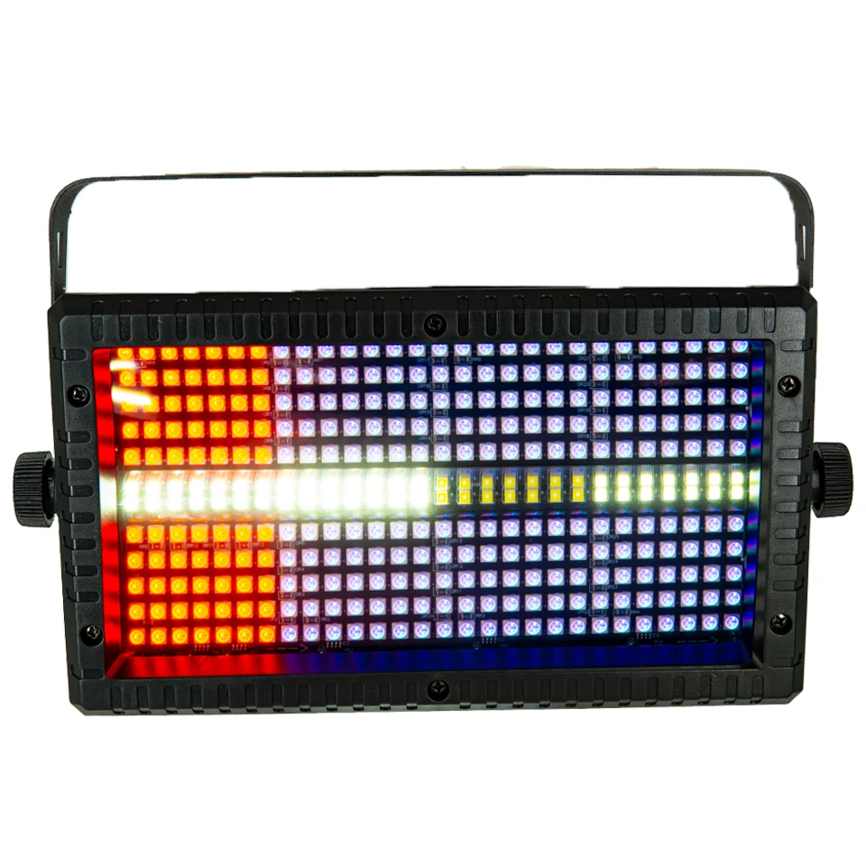 Barra estroboscópica LED RGB 3 en 1, 60W, control remoto, 8 particiones + blanco, 8000K, 4 particiones, DMX, súper brillante, Dj, efectos de iluminación de escenario