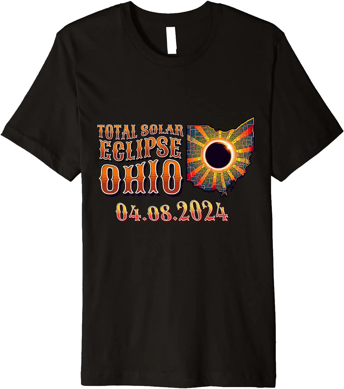 

total solar eclipse ohio view 04.08.2024 great gift Premium T-Shirt