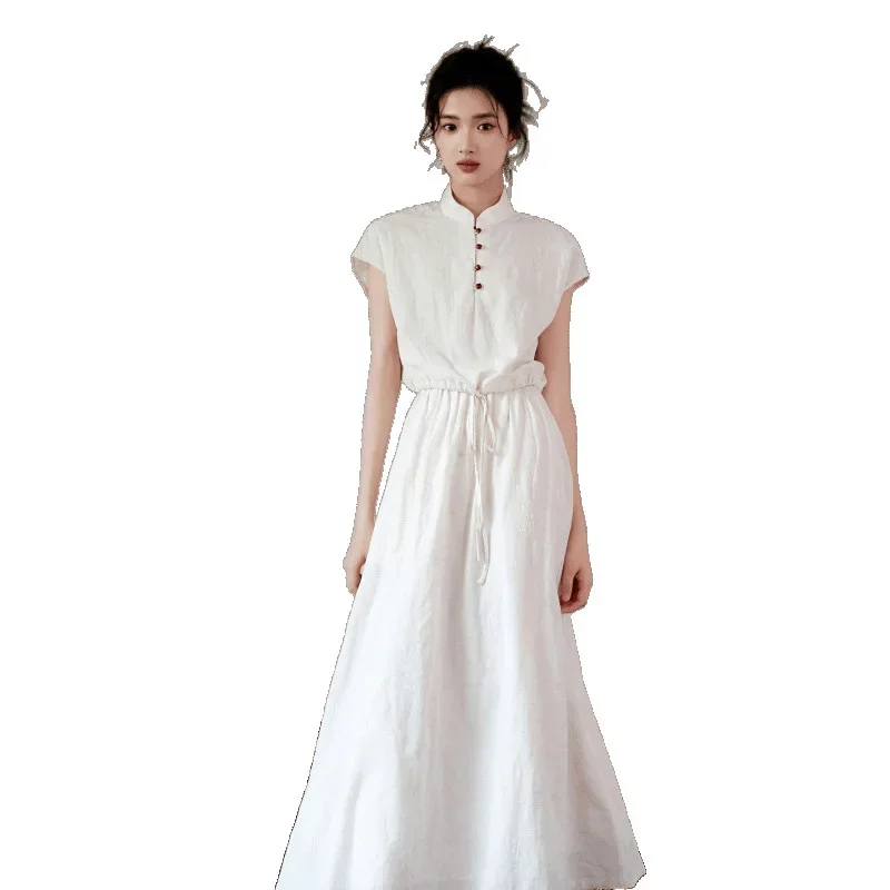 

New Chinese style improved national style Zen cold feeling wear, top strap skirt two-piece suit summer
