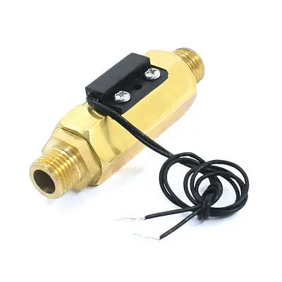 DC250V G1/4 Male Thread Brass Magnetic Type Reed Water Flow Switch Flowmeter 1-30L/min