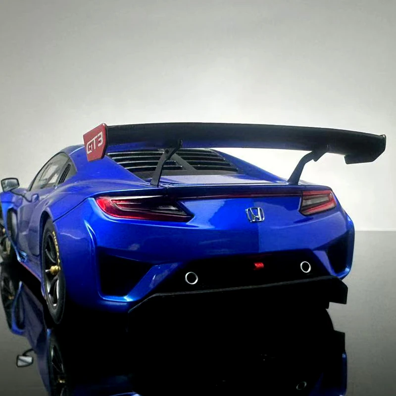 ในสต็อก: 1:18 HONDA NSX GT3 2018 โมเดลรถจําลองหล่อ, ของเล่นของขวัญเทศกาลสําหรับเด็กผู้ชาย, ของตกแต่งสะสมสําหรับผู้ใหญ่