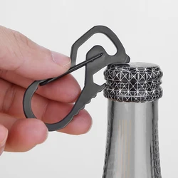 Keyring Screwdrivers Stainless Steel Keychain Corkscrew Multifunctional Waist Hanging Carabiners Practical EDC Tool Outdoor Gear