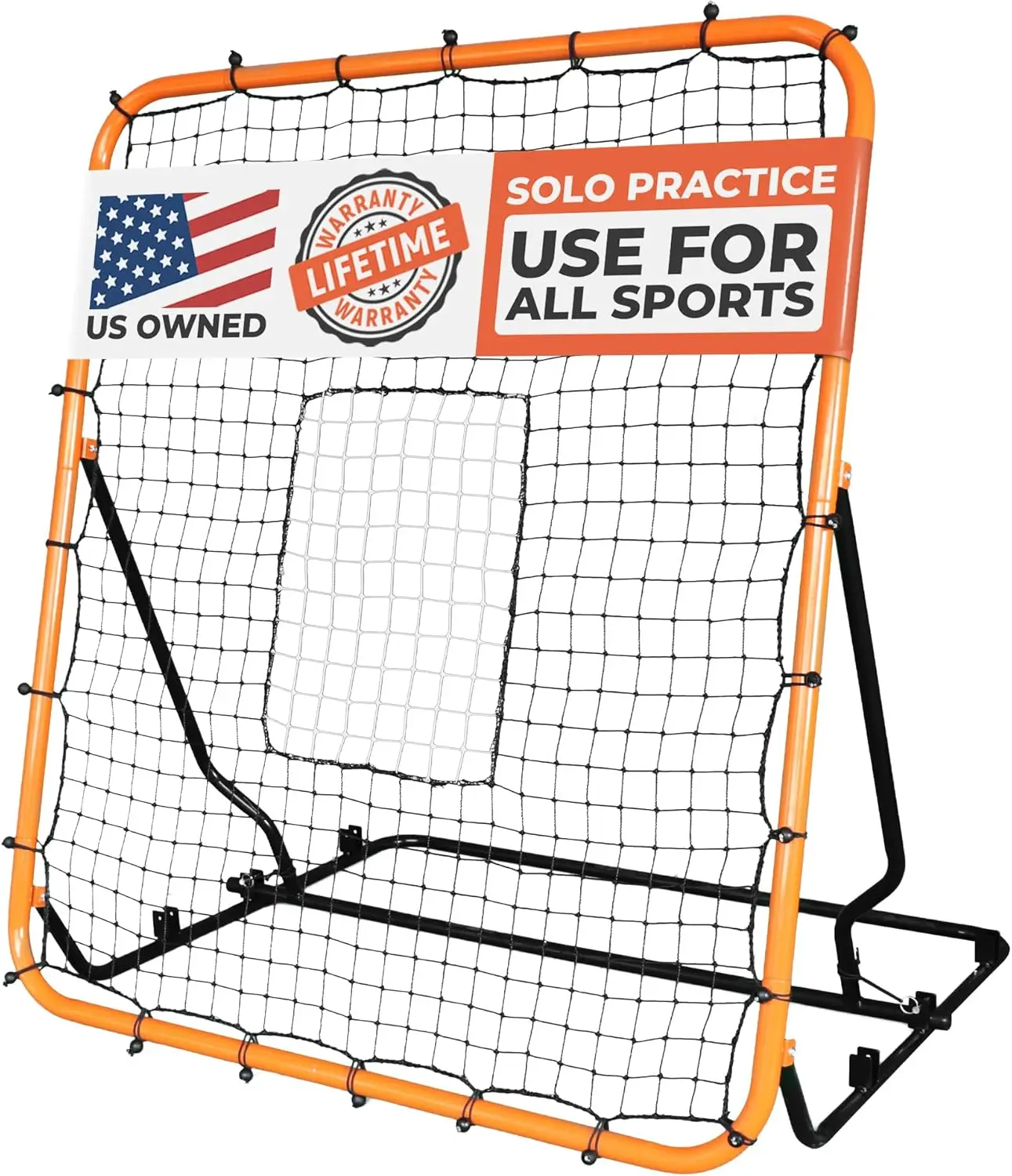 Volleyball Rebounder Net, Soccer Rebounder, Lacrosse Rebounder, Baseball Rebounder Net | Improve Pitching and Fielding Training,