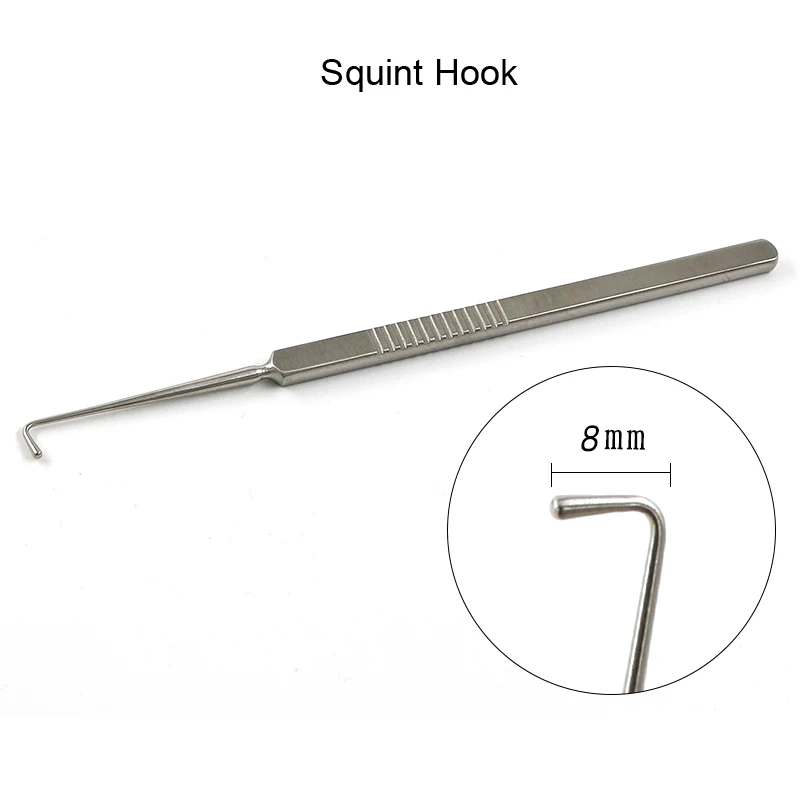 Ophthalmic microscope instrument strabismus hook round flat head strabismus round deflection plate strabismus pull hook strabism