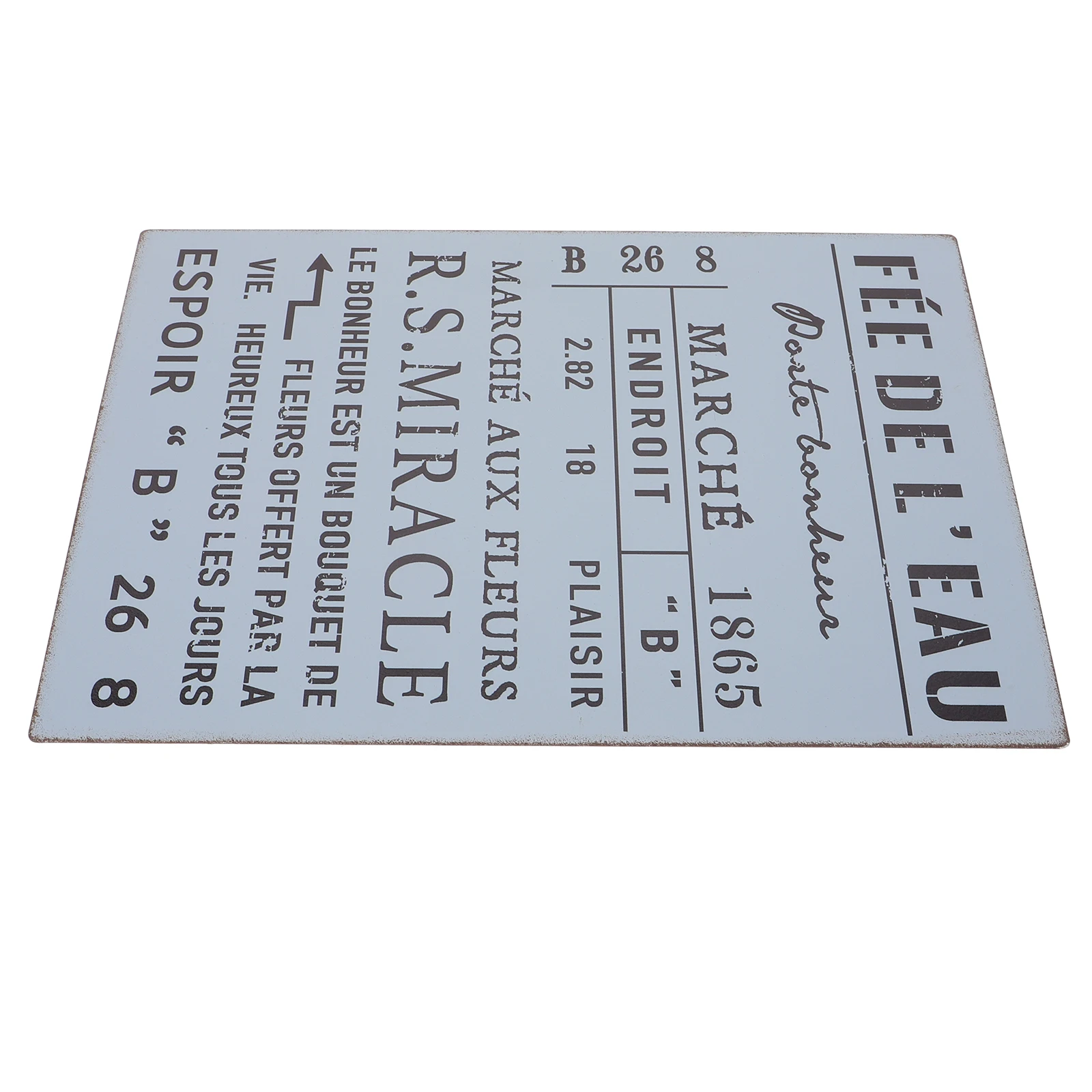 

Vintage Decor Flower Arrangement Pot Hanging Plaque Iron Pendant The Sign Garden Signs for outside