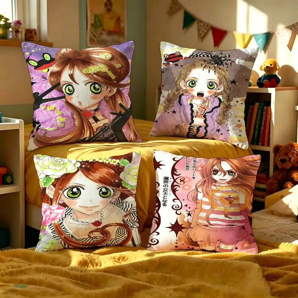 Funda de cojín Anime Sugar Sugar Rune, regalo, decoración para el hogar, oficina, dormitorio, sofá, coche, 45x45
