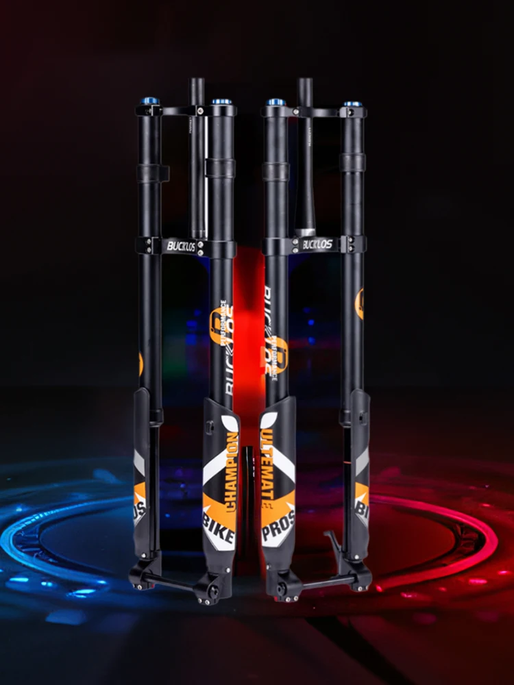 AliExpress PINUVA Mountain Bike Air Fork Aluminum Alloy Construction Dual Adjustment System Bicycle Forks 180mm Suspension Travel For DH FR Riding