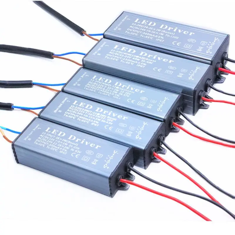 Sterownik ED 10W 20W 30W 50W 100W 200W 900MA 1500MA Zasilacz Reflektor LED Sterownik Transformator światła IP66 Wodoodporny Adapter