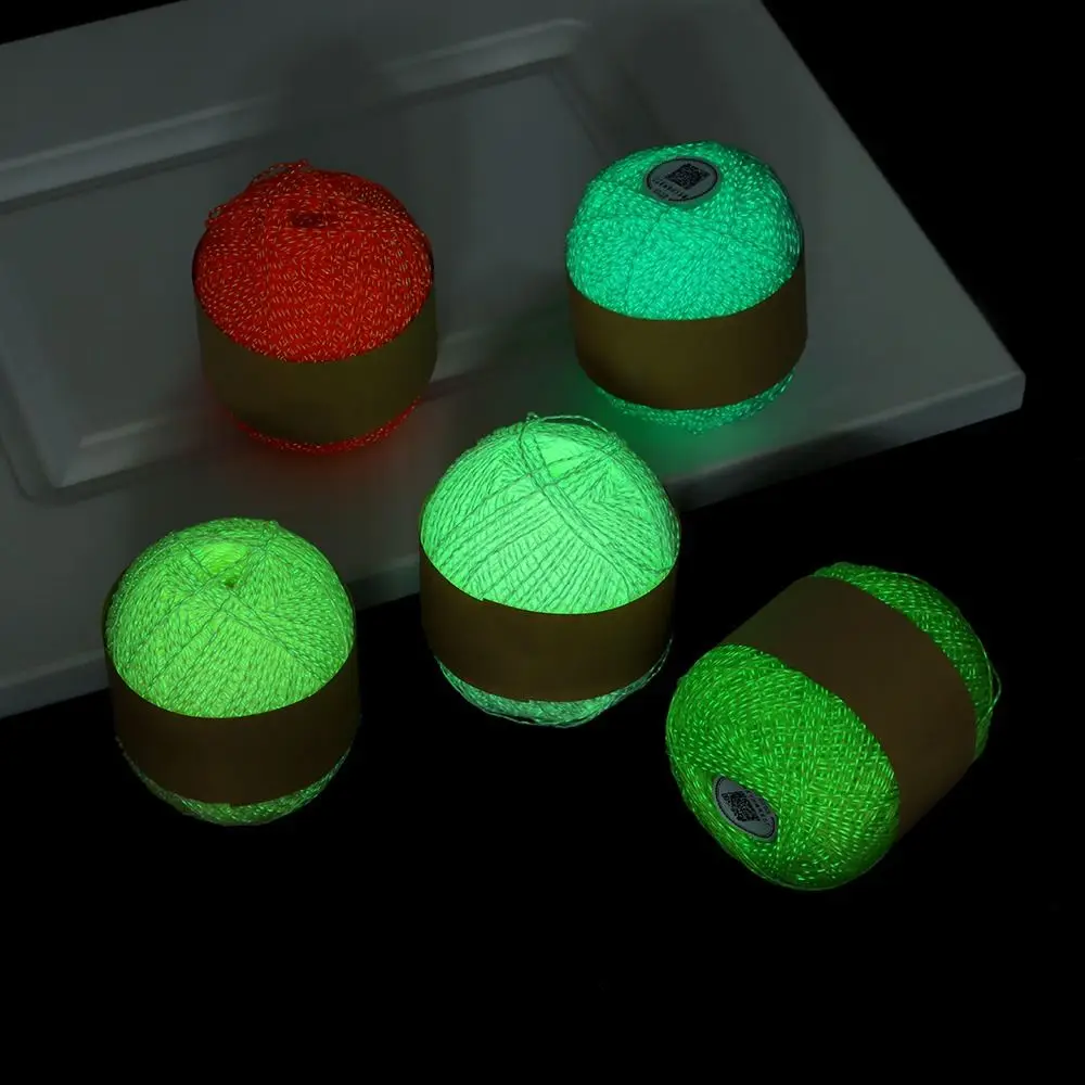 Fluorescent Weave Sewing Glow in the Dark Luminous Chunky Yarn Knitting Wool Yarn Hand Knitted