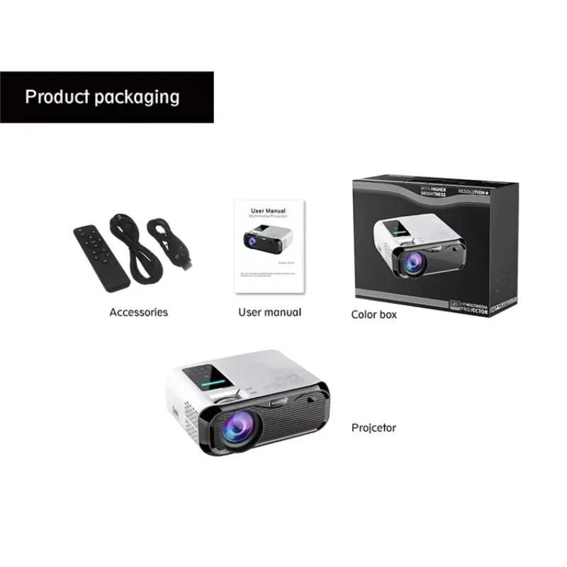 New Android Projector LCD Portable Video Beamer 7000 Lumens Projection Screens LED Projector Home Cinema