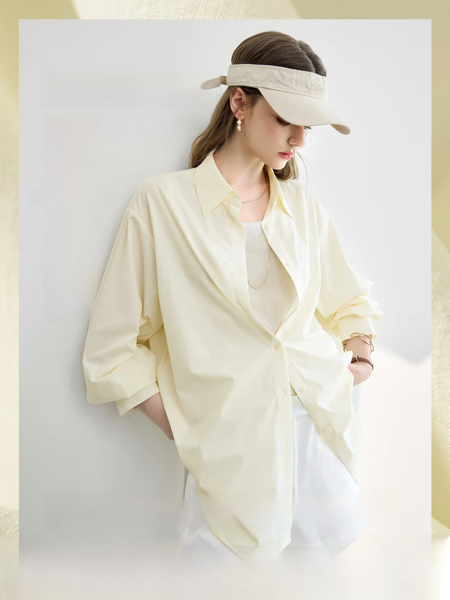 

NAGUAGU Pumpkin Valley Women's Long Sve Sun Protection irt Lightweight Oxygen Sea Salt Cool Feeling UPF50 Summer New Arr...