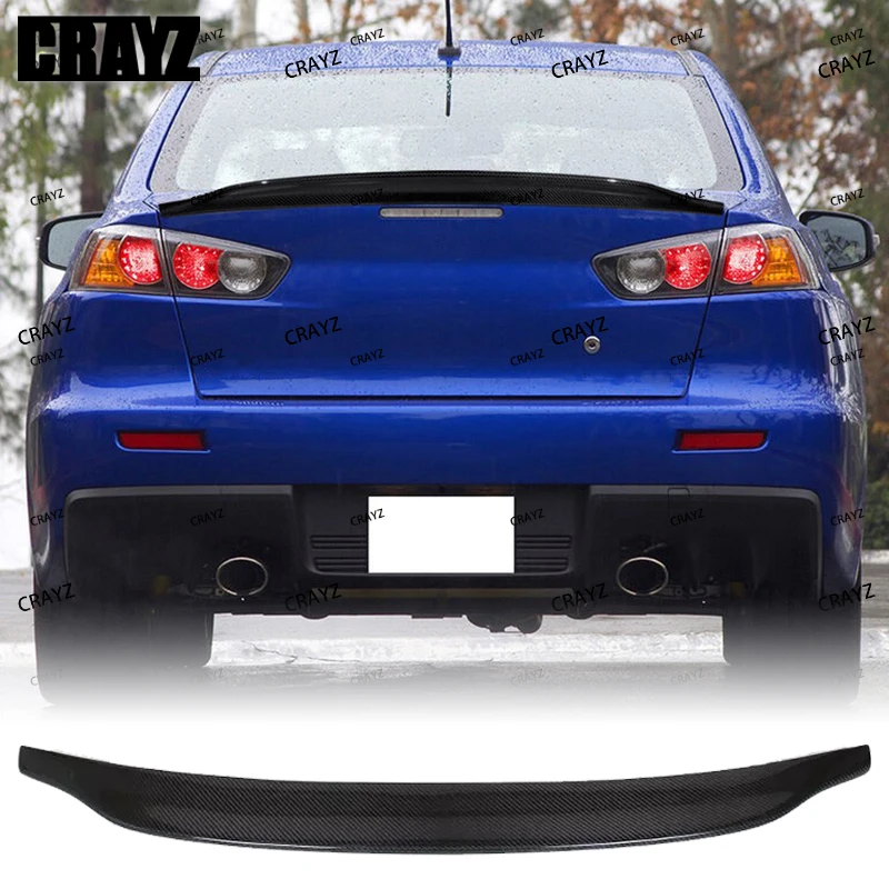 For Mitsubishi Lancer EX Evo 2008 09 10 11 12 13 14 2015 ABS Primer Color Rear Trunk Lip Spoiler Wing Car Accessories GT Spoiler view 5
