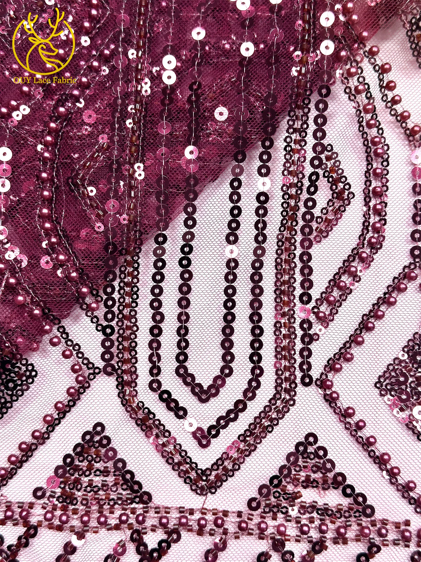 Gold Luxuriöser Afrikanischer Perlen-Spitzenstoff 2026 Hochwertiger Französischer Nigerianischer Mesh-Pailletten-Spitzenstoff für Party-Abendkleider Nähen – Detail 26