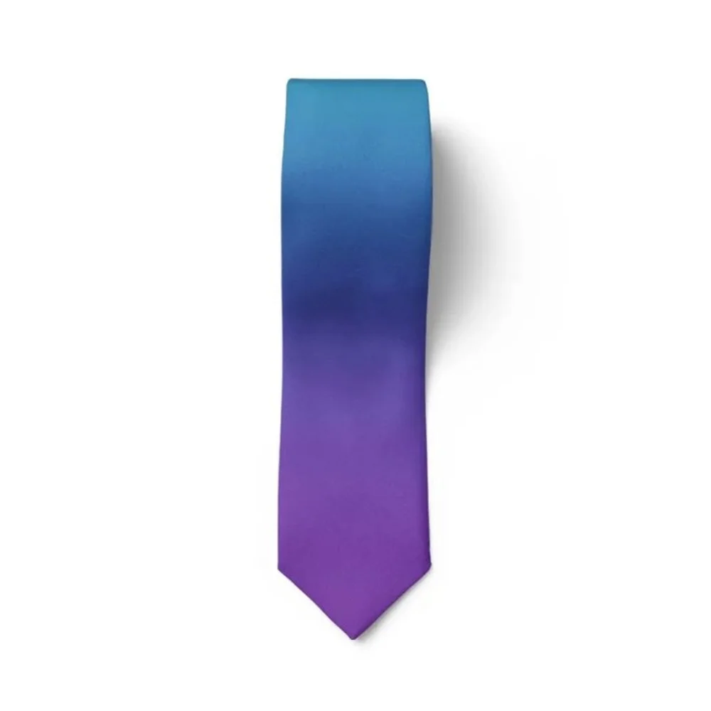 Fashion 8cm Rainbow Tie Adjustable Soft Colorful Tie Narrow Hand Tied Men Necktie Shirt