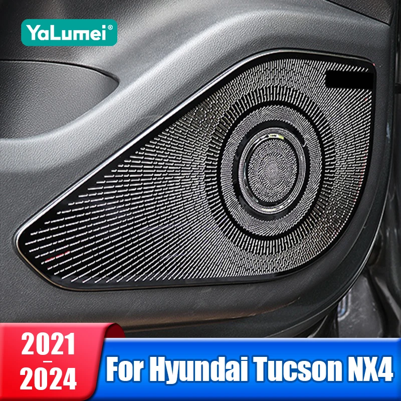 

Car Door Audio Speaker CoverFor Hyundai Tucson NX4 2021 2022 2023 2024 Hybrid N Line Loudspeaker Tweeter Trim Accessories