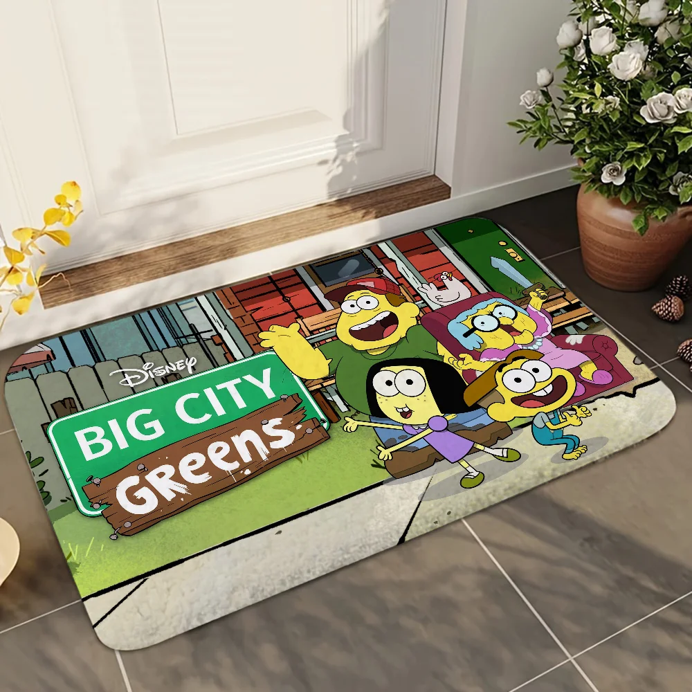 1pc D-Disney-B-Big City Greens Floor Mat Doormats Carpet Foot Mat Bathroom Absorbent Mats Anti-Slip Mats Decor