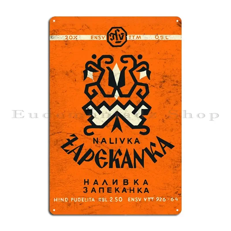 Soviet Era Faded Style _ Vintage Soviet Nalivka Vodka Label Metal Sign Iron Club Wall Cave Personalized Tin Sign Poster