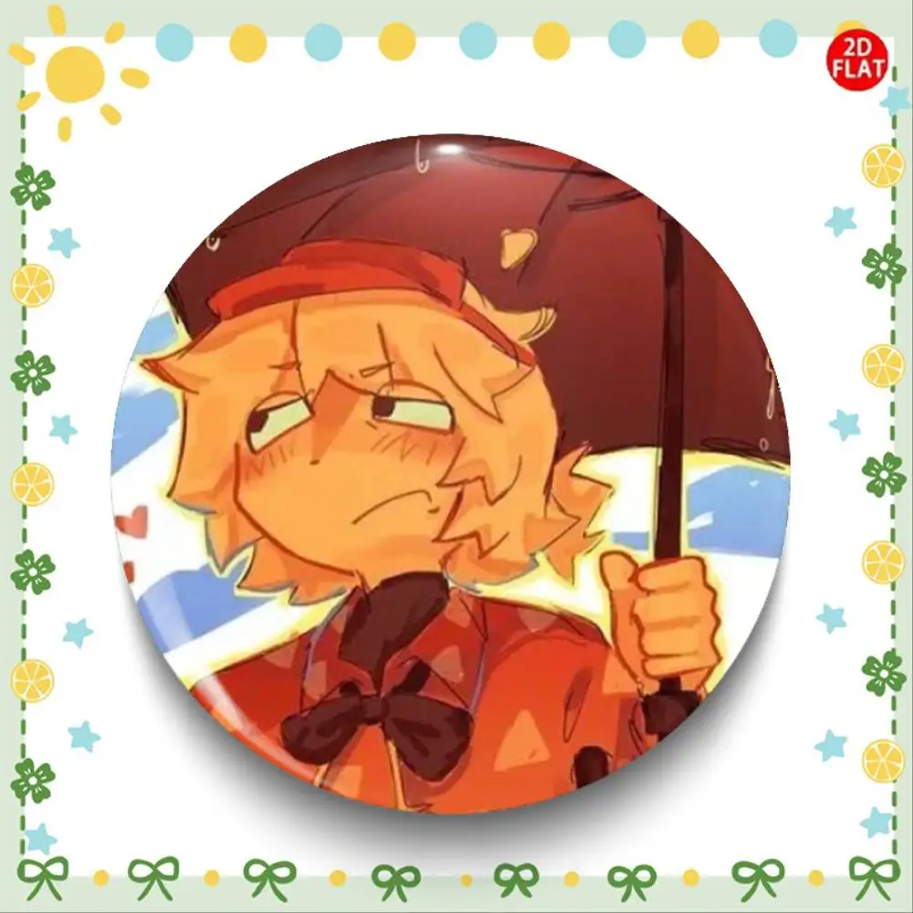 2026 Latest Cartoon Anime Badge Suitable For Small Decorations Like Clothing Badges Button Round Creative Pin Brooch