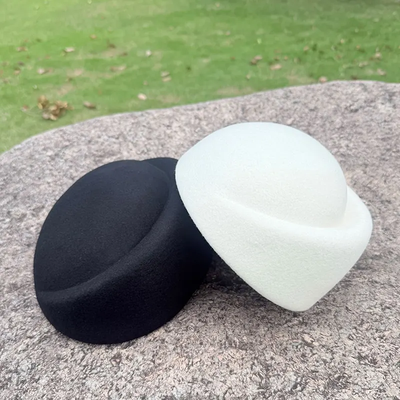 2025 New Wool Airline Waitress Pillbox Hat Charming Base Flight Attendant Oval Retro Cocktail Party Wedding Church Hat