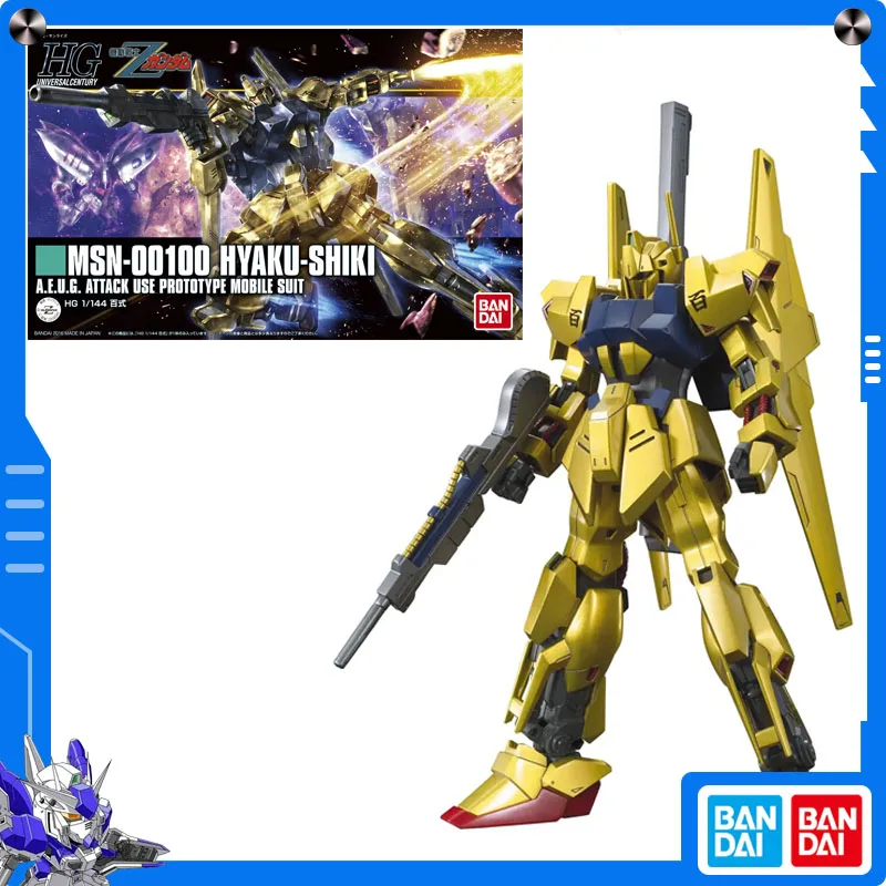 오리지널 반다이 제타 건담 1/144 HGUC 타입 100 (백극) 애니메이션 액션 피규어 조립 모델 수집 장식품 축제 선물