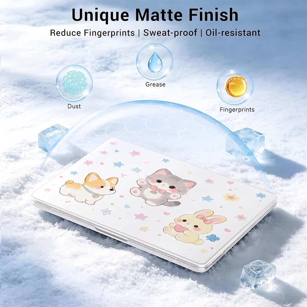 Compatible with MacBook Neo Case 13 inch 2026 A3404 Crack Scratch Resistant Case Protective Ultra-Thin Keyboard Case Screen Fil