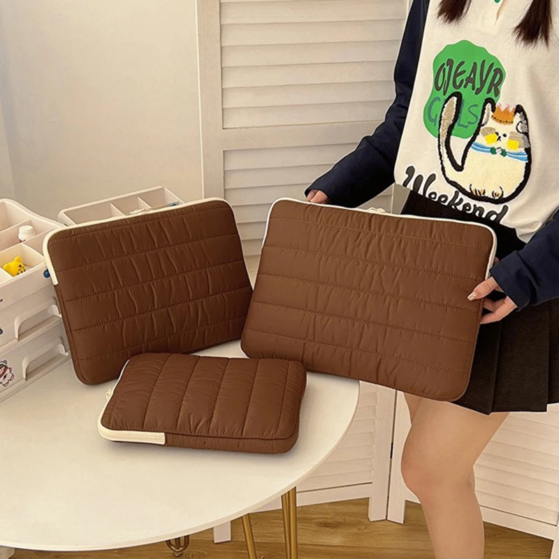 Puffy Laptop Sleeve Cover Bags 11/13/15 Inch For Macbook For Thinkpad For DELL For IPad Pro Notebook Computer Handbag