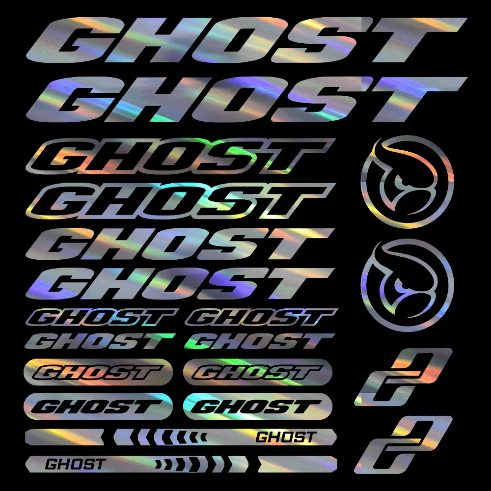 JPCT Creative GHOST Stickers are waterproof vinyl stickers for mountain bikes, suitcases, and laptops, measuring 36cm in length