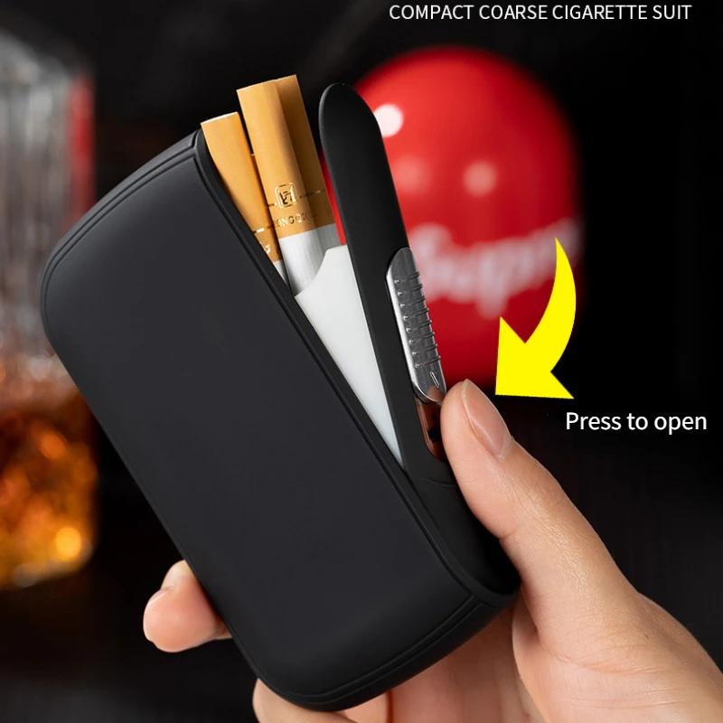 The Latest Cigarette Case, Compact and Portable 2-in-1multifunctional USB Cigarette Lighter, Rechargeable Lighter Cigarette Case