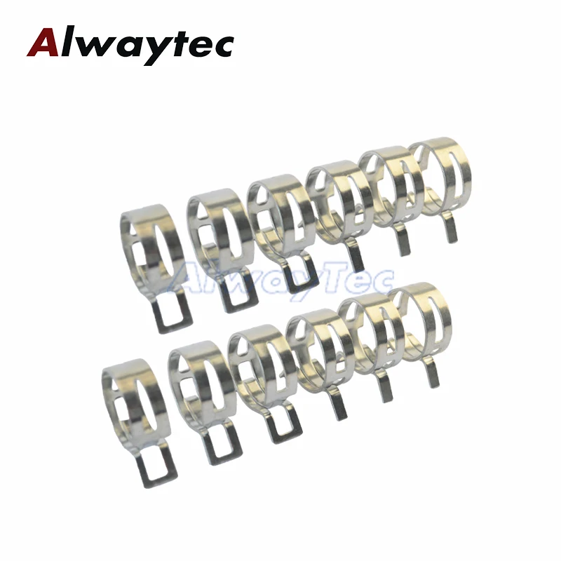 11.5mm-13.5mm﻿ Fuel Hose Water Pipe Clamp Manganese Steel Dakro processing Spring Hose Clamp 10pcs