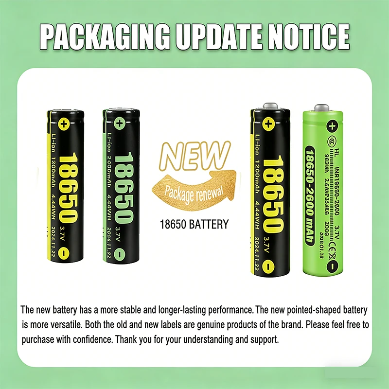 18650 Akku 3,7 V wiederaufladbar 2400 mAh Lithium-Ionen XIWANGFIRE Original Akku für Lautsprecher Radio Spielzeug Scheinwerfer Taschenlampe