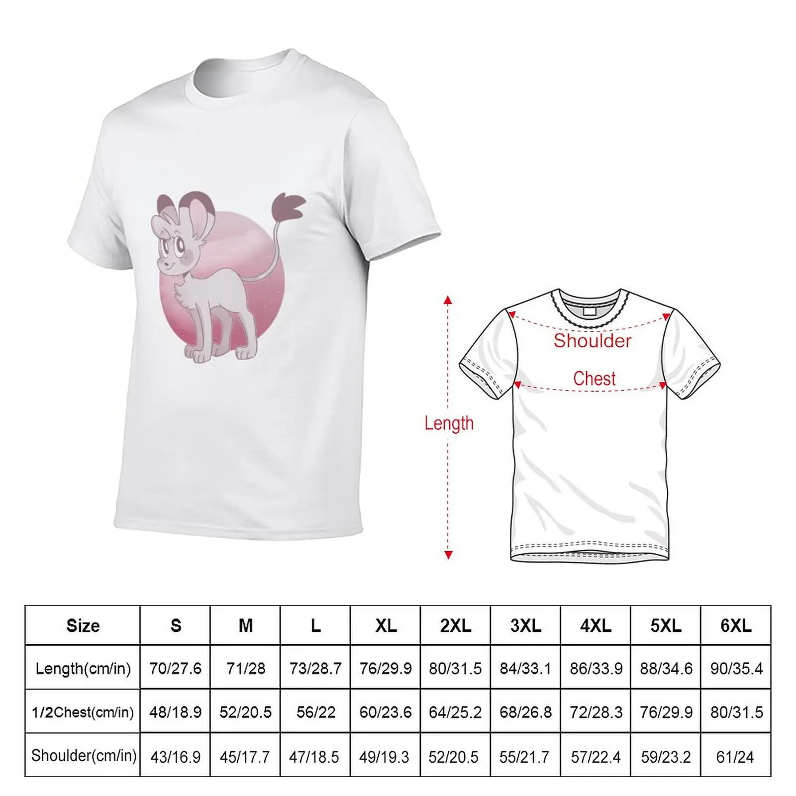 Pink kimba T-Shirt black t shirts boys animal print shirt men clothing