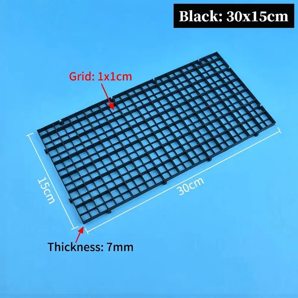 1Pcs Multifunctional Isolation Grid Board Plastic Black White Undergravel Bottom Plate Tray 30x30cm Seperator Divider Board Net