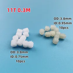 11T 11 Tooth 11 Teeth Small Motor Gears Motor Pinions 0.75mm 0.95mm 1.15mm For R/C Helicopter Drone Quadcopter Model Spare Parts