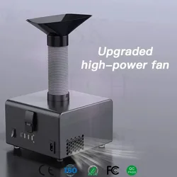 802S Fume Extractor Soldering Solder Iron Smoke Absorber Remover 220V/110V ESD Welding Instrument With 3pcs Carbon Filter Sponge