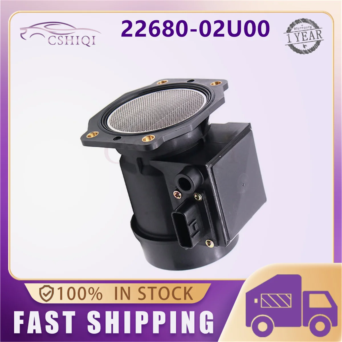 

22680-02U00 MAF Mass Air Flow Sensor 22680 02U00 A36-000 J60 For Nissan Skyline R32 R33 RB20E RB20DET 1989-1997 Auto Parts