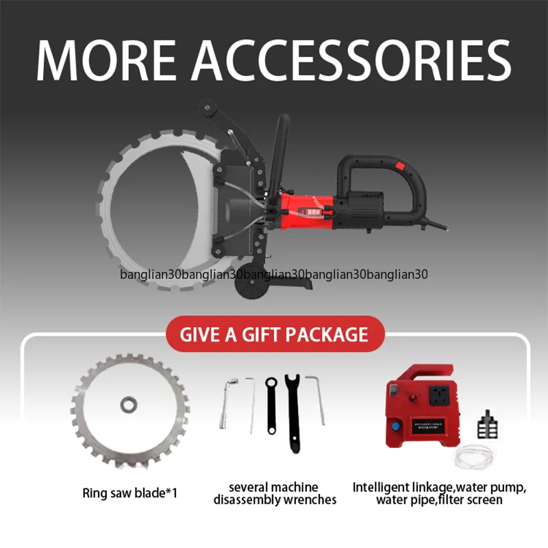 

300/400/500mm Concrete Ring Saw with D-Shaped Ergonomic Handle Electric Wall Cutter for Reinforced Concrete Wet Cutting Work