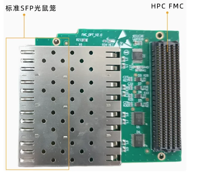 For SAYLINX FPGA development board is equipped with 4-way SFP high-speed optical fiber interface module HPC FMC sub-board sub-ca