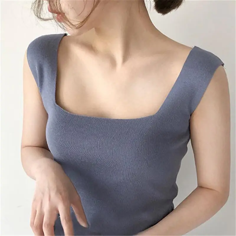 

Casual Slim U Ne Knitted Tops Women Summer Tirts F Comfortable Breathable Faionable Women's T-irt for Hot Weather
