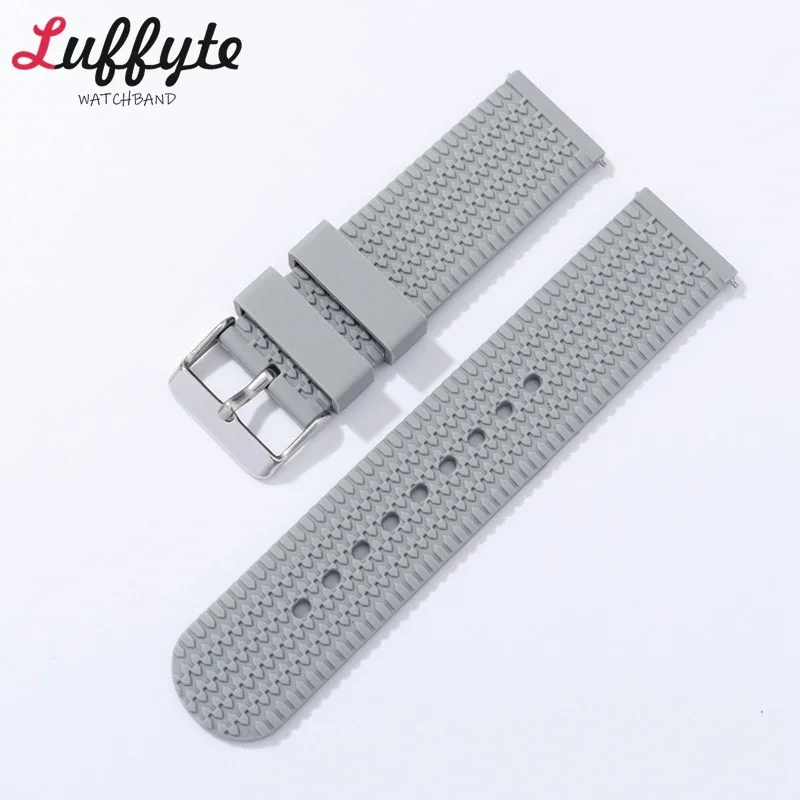 18mm 20mm 22mm 24mm Quick Release Silicone Strap Rubber Watch Strap Watchband Waterproof Bracelets Black Brown Gray Green