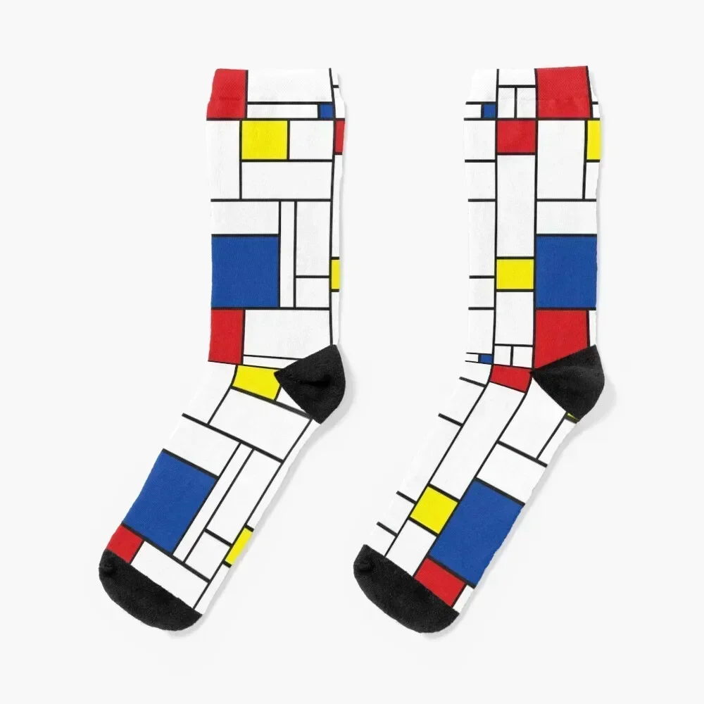 

Mondrian Minimalist De Stijl Modern Art II  fatfatin Socks funny gifts man warm winter designer Woman Socks Men's