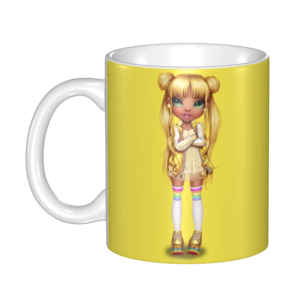 

Rainbow High Coffee Mugs DIY Personalized Sunny Madison Ceramic Tea Milk Mug