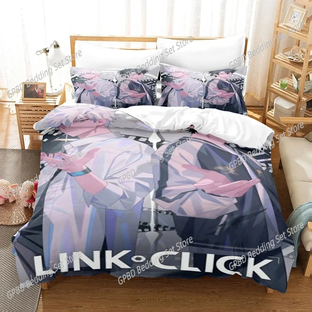 3D Anime The Link Click 3D NEW Duvet Cover Pillowcase Bedding Set Adult Boy Girl Bedroom Decoration Children Single Double Large