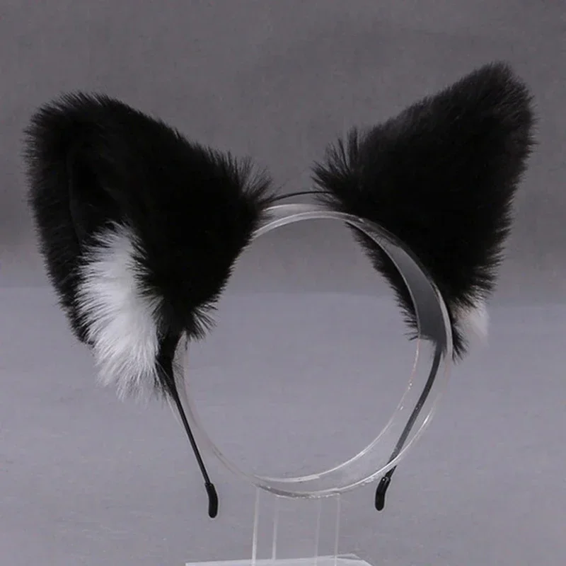 Fascia per capelli Cosplay cat ear per ragazza Kawaii Lolita fascia per capelli animazione di Halloween capelli artificiali accessori per capelli di Halloween