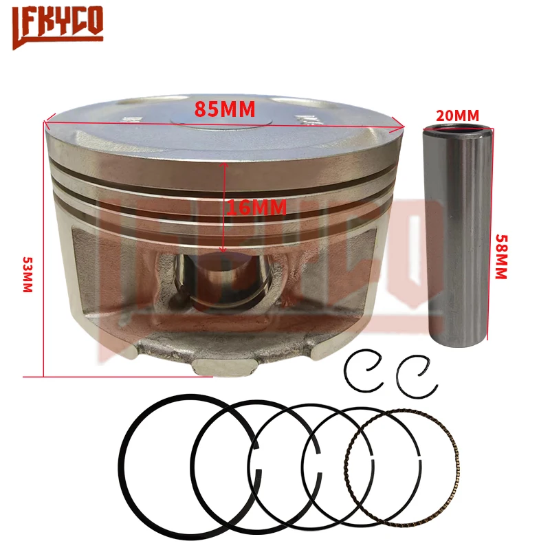 Motorcycle Engine Parts 85mm Bore for Honda XR400 XR400R XR 400 1996-2004 TRX400 TRX400EX 1999-2007 TRX400X 2009-2014 Piston Kit