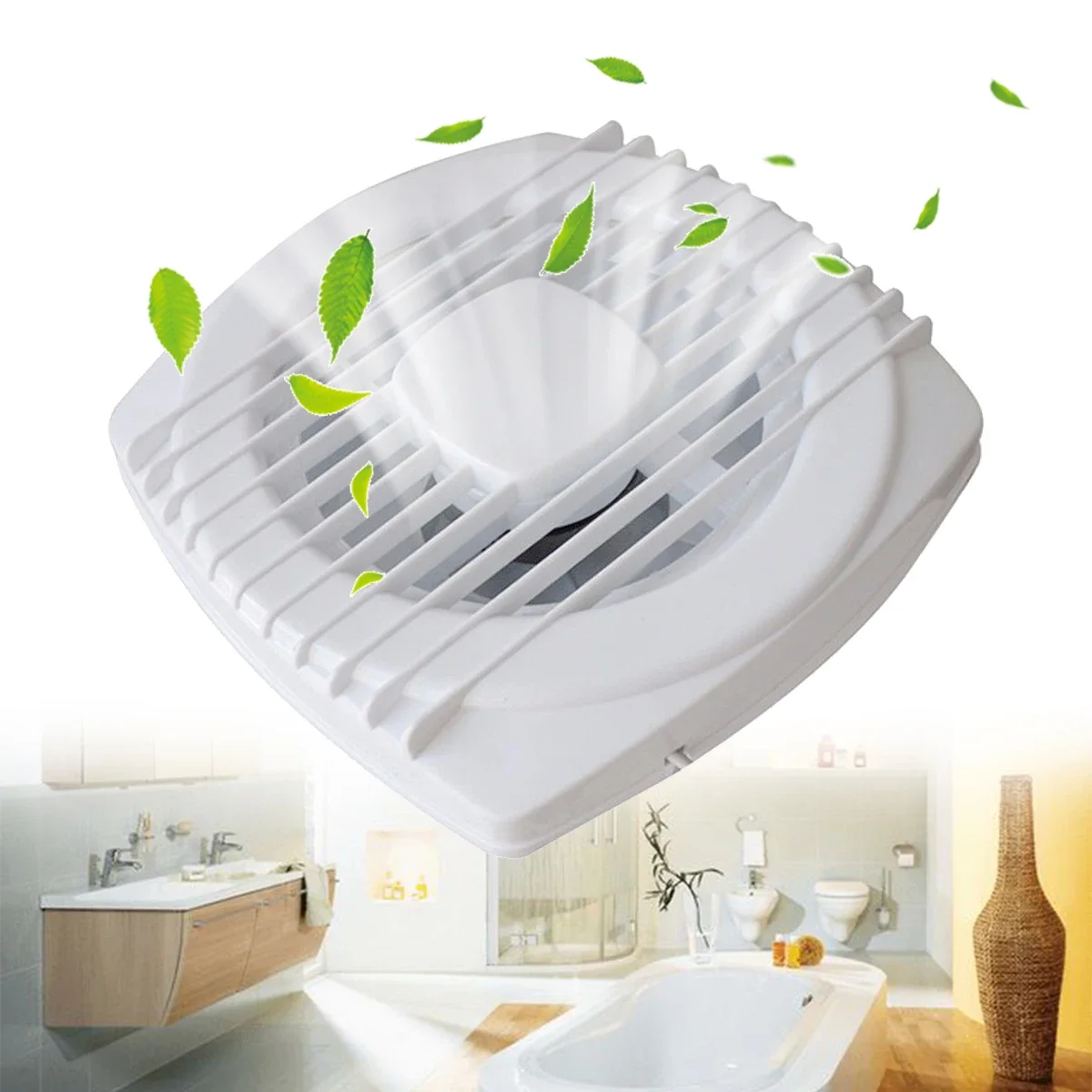220V Silent Exhaust Fan, 4/6/7inch 110/150/180mm Ventilation Extractor Fan for Wall Window Bathroom Kitchen Toilet