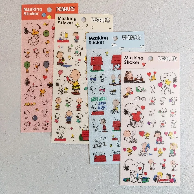 Snoopy Masking Sticker Cartoon Pattern Notebook Decorative Adhesive Decal Tags Diy Hand-made Material Scrapbooking Sticker Label