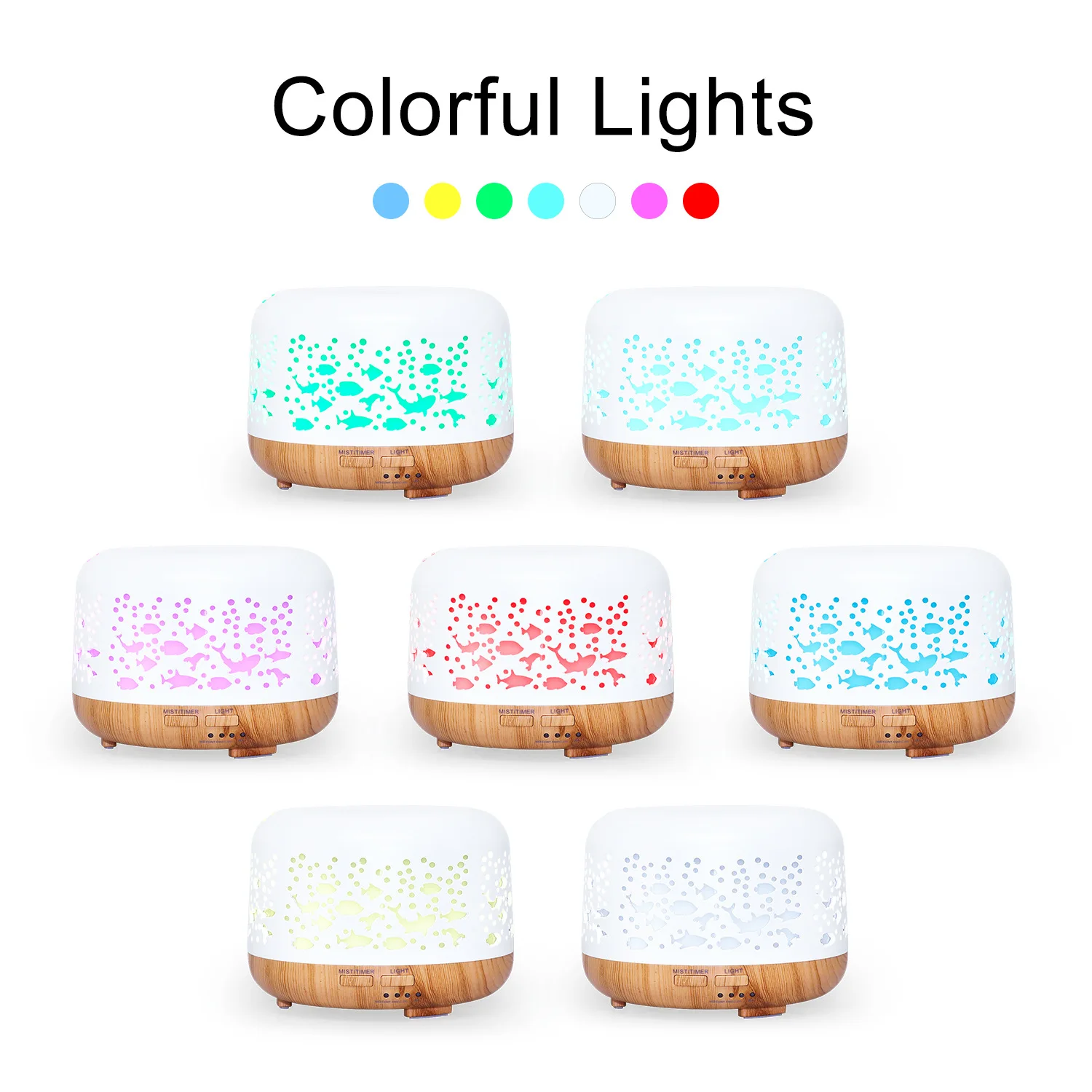 300ML Air Humidifier Essential Oil Diffuser Aroma Diffuser with Colorful Night Lights USB Humidifier Mini-Size Humidifier