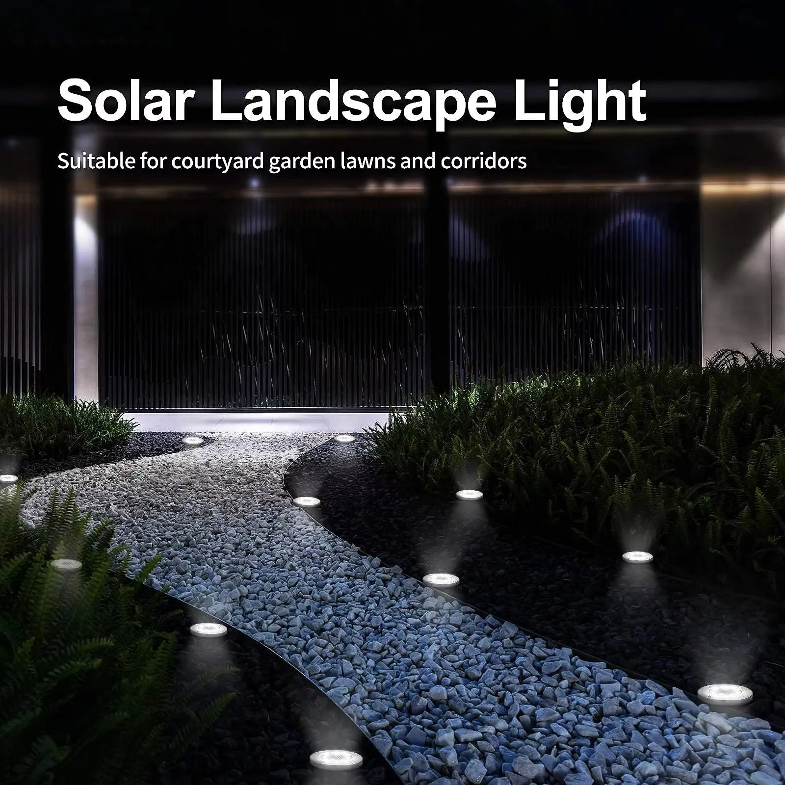 4 Pcs Solar Power Disk Light Outdoor Garden Solar Underground Light Deck Light Spotlight Buried Solar Led Lamp